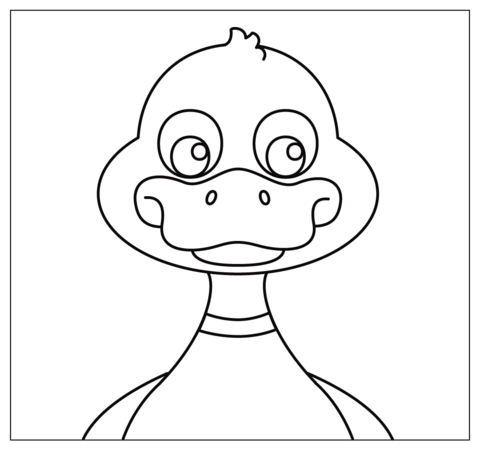 Duck Selfie Coloring Page